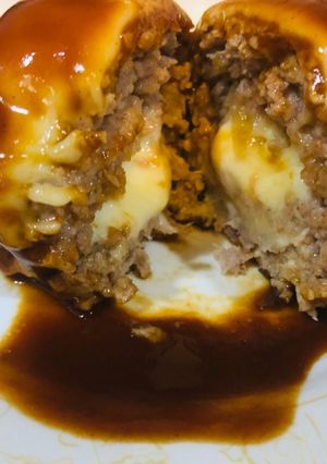 ガスト風子供が大好きチーズハンバーグ-レシピのメイン写真