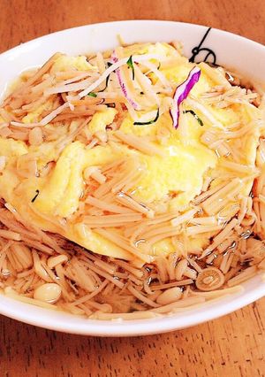 片栗粉不使用！レンジ使用なめ茸和風天津飯-レシピのメイン写真