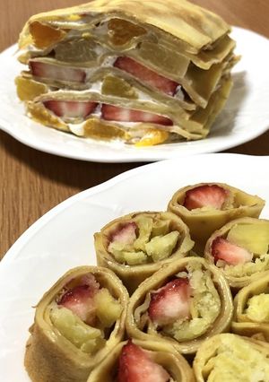 わんこと一緒☆白玉粉クレープ-レシピのメイン写真