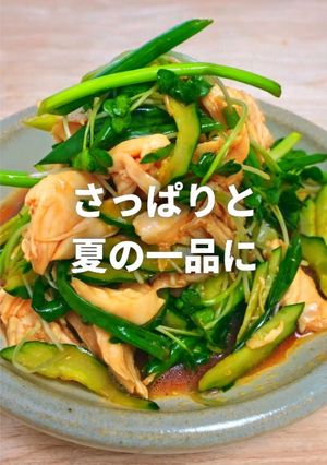 ささみとかいわれの中華風サラダ-レシピのメイン写真