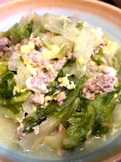 春キャベツと挽肉の玉子とじ-レシピのメイン写真
