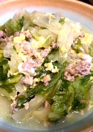 春キャベツと挽肉の玉子とじ-レシピのメイン写真