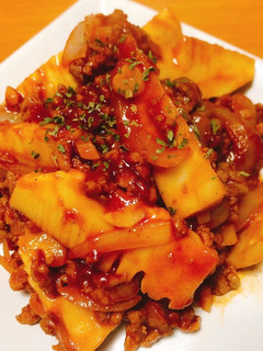 筍とひき肉のトマト炒め-レシピのメイン写真