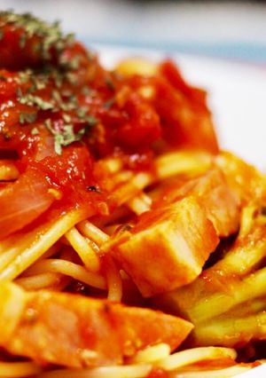 【やみつき】厚切りベーコンのアラビアータ-レシピのメイン写真