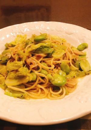 春野菜のパスタ ペペロンチーノ-レシピのメイン写真