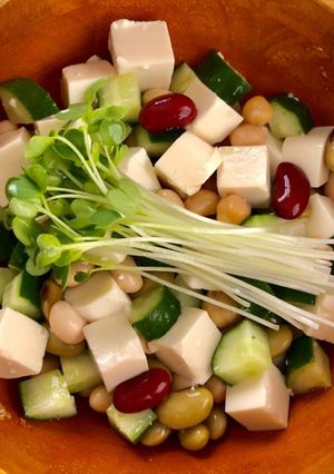 豆腐ときゅうりと豆水煮のコロコロサラダ-レシピのメイン写真