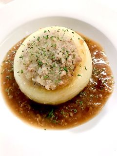 玉ねぎの肉詰めあんかけ-レシピのメイン写真
