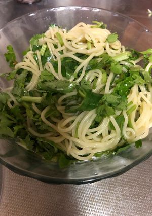 冷たい辣油パクチーヌードル(糖類ゼロ麺)-レシピのメイン写真