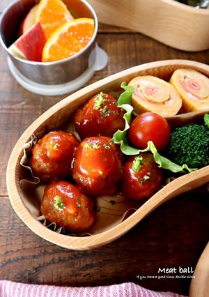 【お弁当】レンジで簡単!ミートボール-レシピのメイン写真