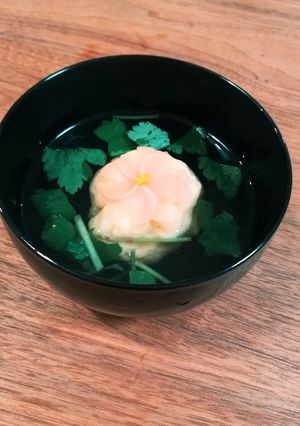 簡単海老しんじょう椀～桜仕立て～-レシピのメイン写真