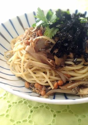 薬膳★まいたけとしらすの和風納豆パスタ-レシピのメイン写真