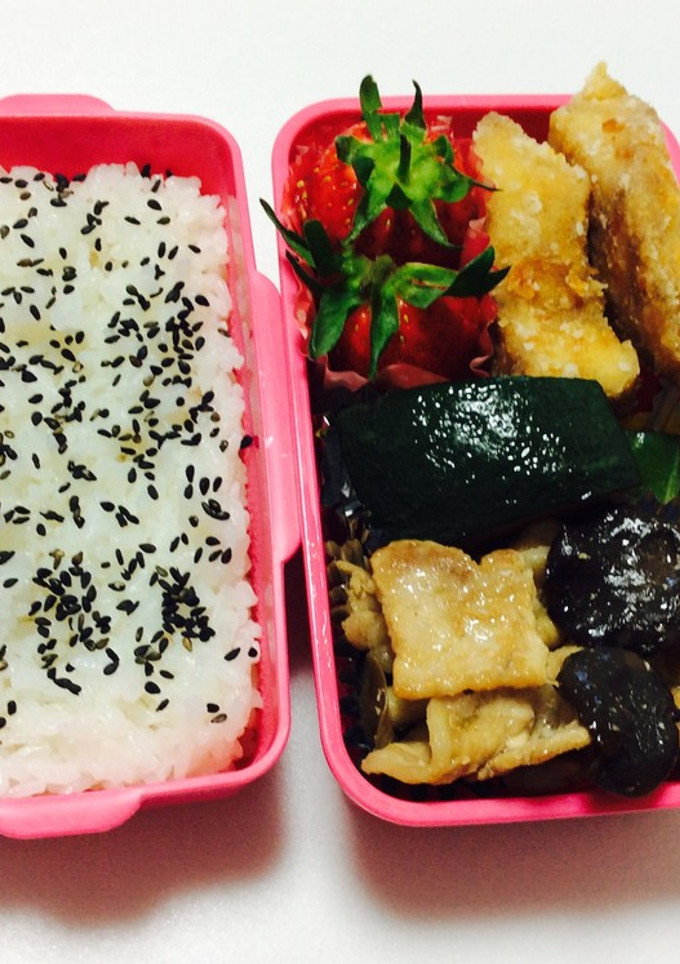 128、カジキマグロの唐揚げ弁当♡-レシピのメイン写真