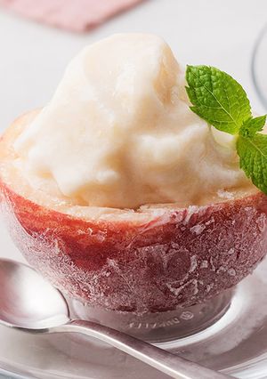 丸ごと桃の糀甘酒ヨーグルトシャーベット-レシピのメイン写真