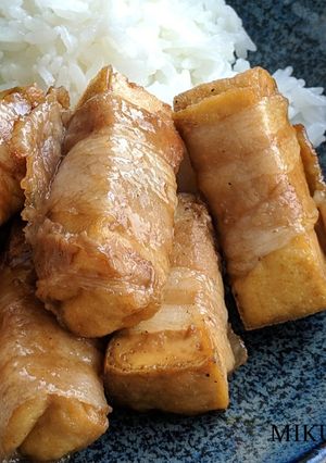厚揚げの肉巻き照り焼き-レシピのメイン写真