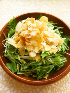 ☺簡単♪水菜とポテチのパリパリサラダ☺-レシピのメイン写真