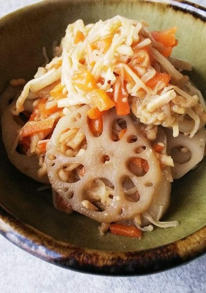 蓮根とえのきの炒め煮-レシピのメイン写真