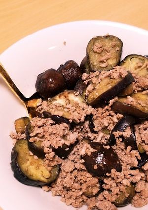 茄子と挽き肉の炒め物～丼にぴったり！-レシピのメイン写真