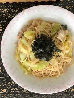 キャベツと鶏肉の和風パスタ-レシピのメイン写真
