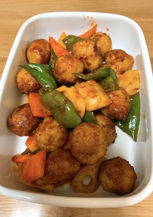 鶏団子でヘルシー酢鶏？(酢豚)-レシピのメイン写真