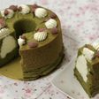 さくら抹茶の生シフォンケーキ