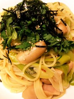 時短!ネギたっぷりパスタ和風ペペロン-レシピのメイン写真