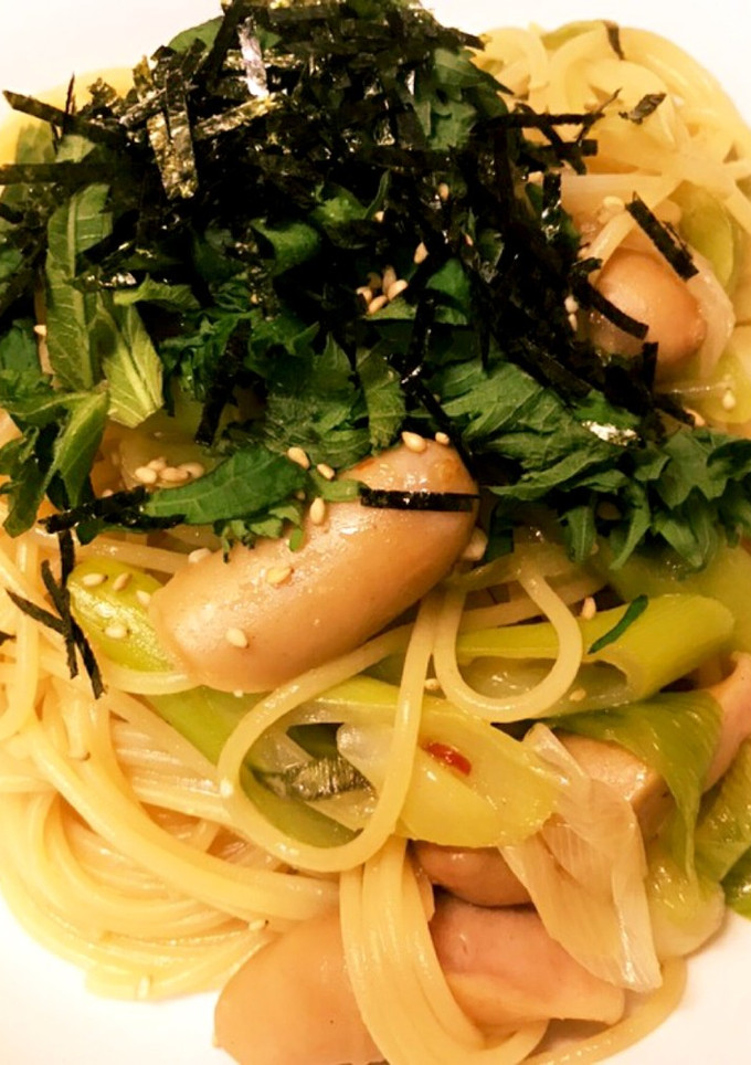 時短！ネギたっぷりパスタ和風ペペロン-レシピのメイン写真