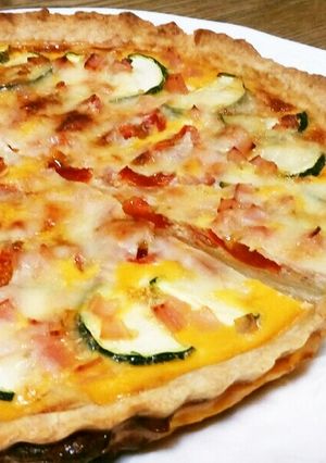 プチトマト＆ズッキーニのキッシュ♪-レシピのメイン写真
