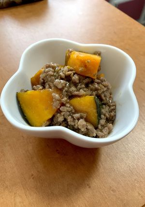 かぼちゃとひき肉の煮物【作り置き】-レシピのメイン写真