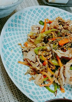 もずくと野菜の七味チャンプルー-レシピのメイン写真