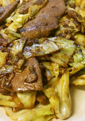 キャベレバーにんにくしょうゆ麹。-レシピのメイン写真