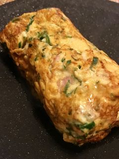 ネギとウィンナーのだし巻き卵風の卵焼き-レシピのメイン写真