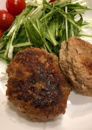 お麩でハンバーグ-レシピのメイン写真