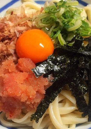 釜玉明太うどん-レシピのメイン写真