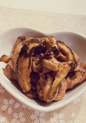 しいたけと豚肩ロースのおかか昆布☆★☆-レシピのメイン写真
