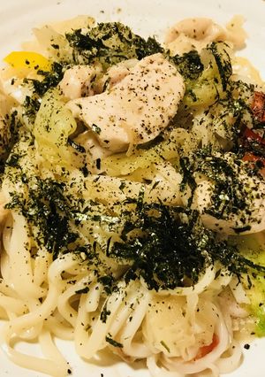 サラダパックでつくる●鶏焼きうどん-レシピのメイン写真