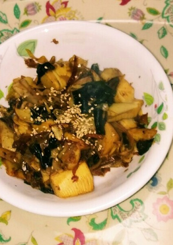 筍とワカメの鰹節炒め(^q^)☺⛄-レシピのメイン写真
