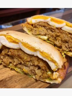 ★ハンバーグのボリュームホットサンド★-レシピのメイン写真