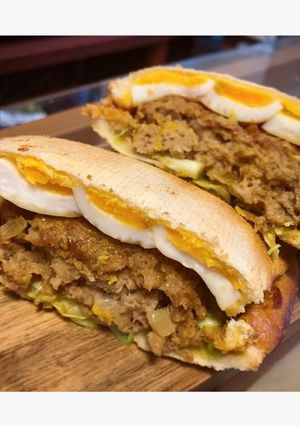 ★ハンバーグのボリュームホットサンド★-レシピのメイン写真
