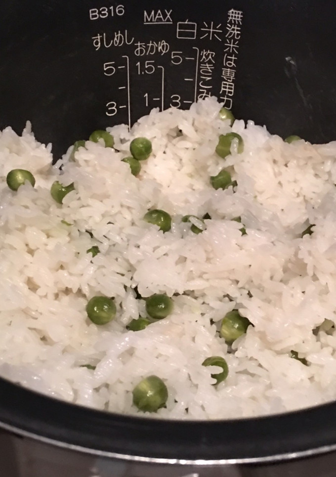 豆ご飯 簡単お手軽に炊飯器で二合分-レシピのメイン写真