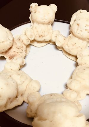 りんごのクマ型パンケーキʕ•ᴥ•ʔ-レシピのメイン写真
