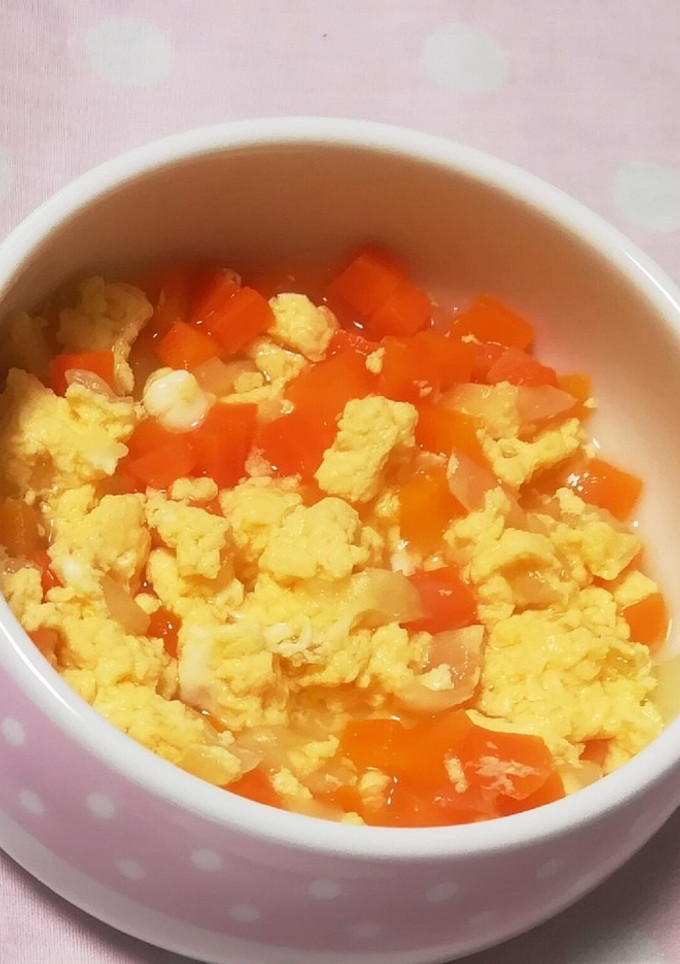 【離乳食中後期】野菜の卵とじ-レシピのメイン写真
