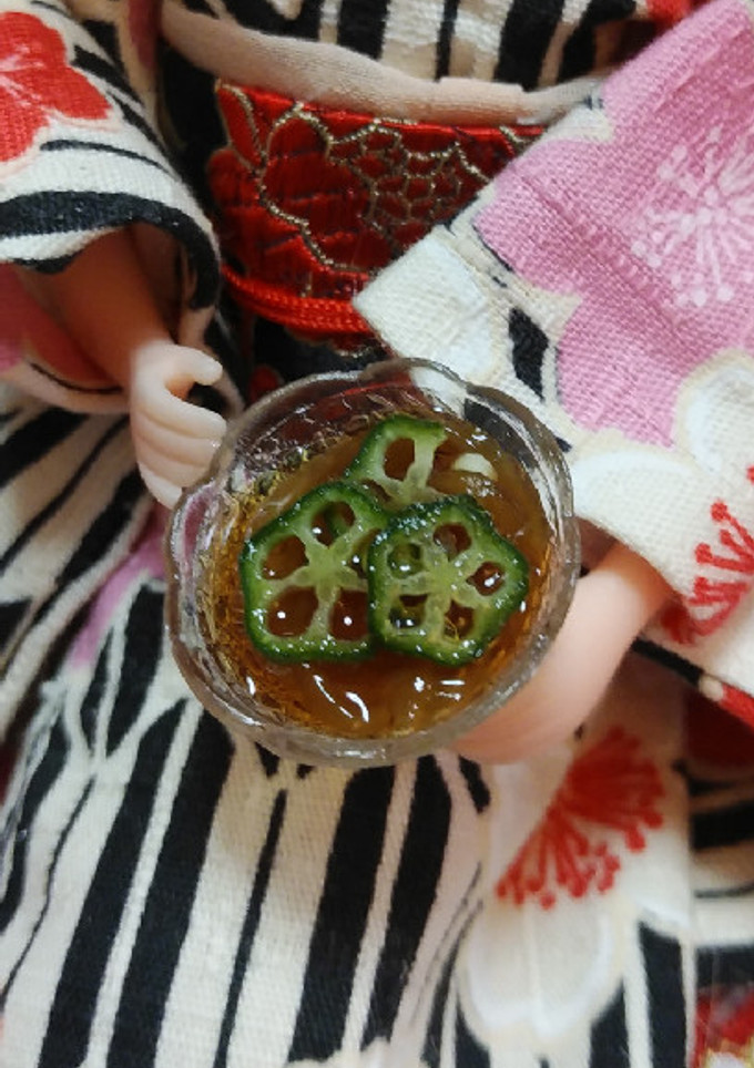 リカちゃんサイズ♡もずくおくらꕤ*.ﾟ-レシピのメイン写真