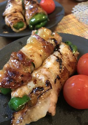 お弁当の作り置きに！肉巻きピーマン-レシピのメイン写真