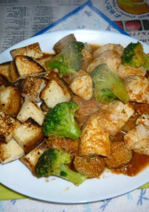 クルトン+ポテト&チキンのレッドカレー-レシピのメイン写真