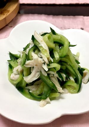 あと一品に!きゅうりとササミのうま塩和え-レシピのメイン写真