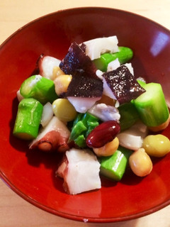 タコとアスパラ ミックス豆の旬サラダ-レシピのメイン写真