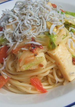 グリル春野菜としらすのパスタ-レシピのメイン写真