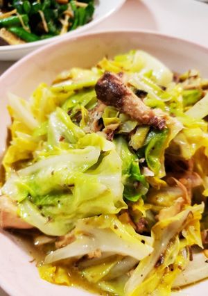 簡単激旨☆サバ缶とキャベツのアヒージョ風-レシピのメイン写真