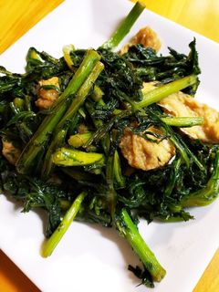 春菊と油揚げの炒め煮-レシピのメイン写真