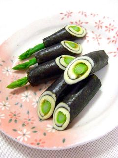 さわやか☆ アスパラとチーズno海苔巻き-レシピのメイン写真